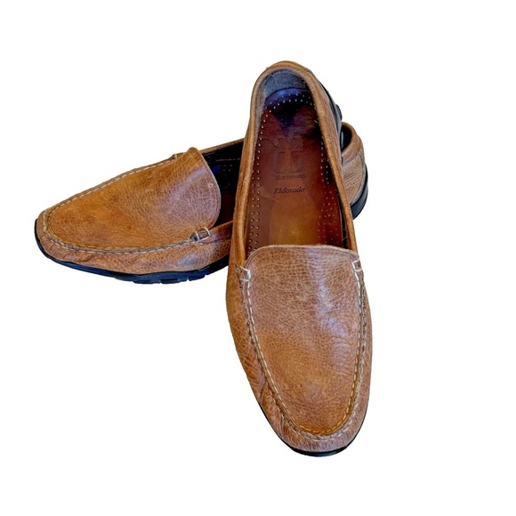 Allen Edmonds Other - Allen Edmonds Eldorado Men's Distressed‎ Leather Slip On Loafers Brown - Size 8D